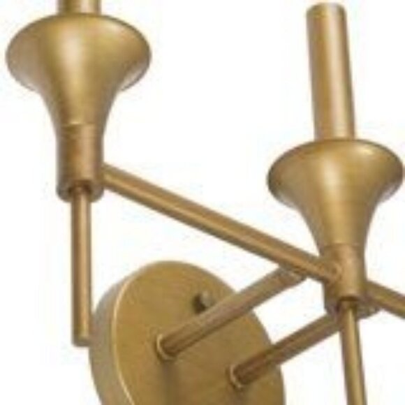 NEW LNC 3-Light Pencil Arm Candle Bathroom Vanity Light Distressed Gold Sconce - Picture 5 of 11